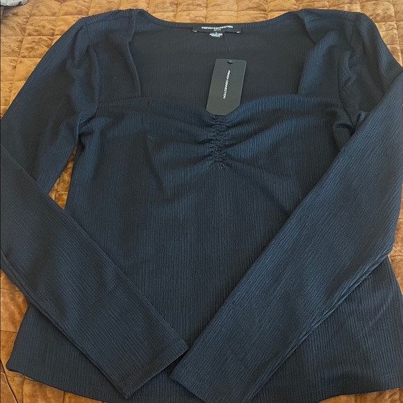 French Connection Black Long Sleeve Top - Picture 1 of 5